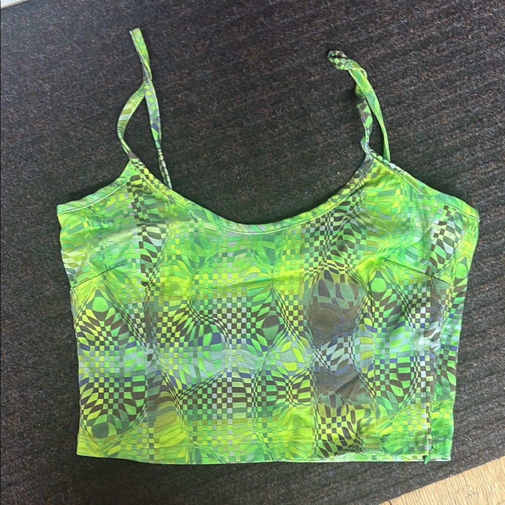 Paloma Wool Oasis Esque Print Top In Green